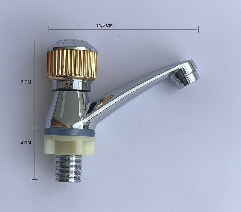 Torneira Banheiro Lavabo Bica Baixa ¼ de Volta