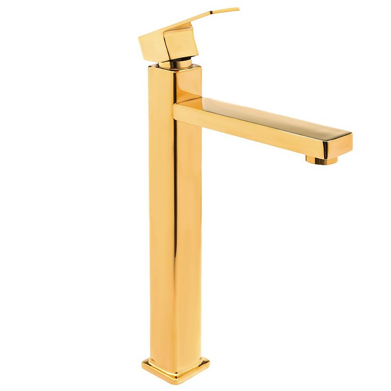 Torneira Bica Alta  banheiro/lavabo/pia Luxo Dourado