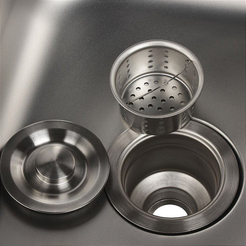 Cuba Inox Pia Cozinha Gourmet Com lixeira e acessorio  92x45